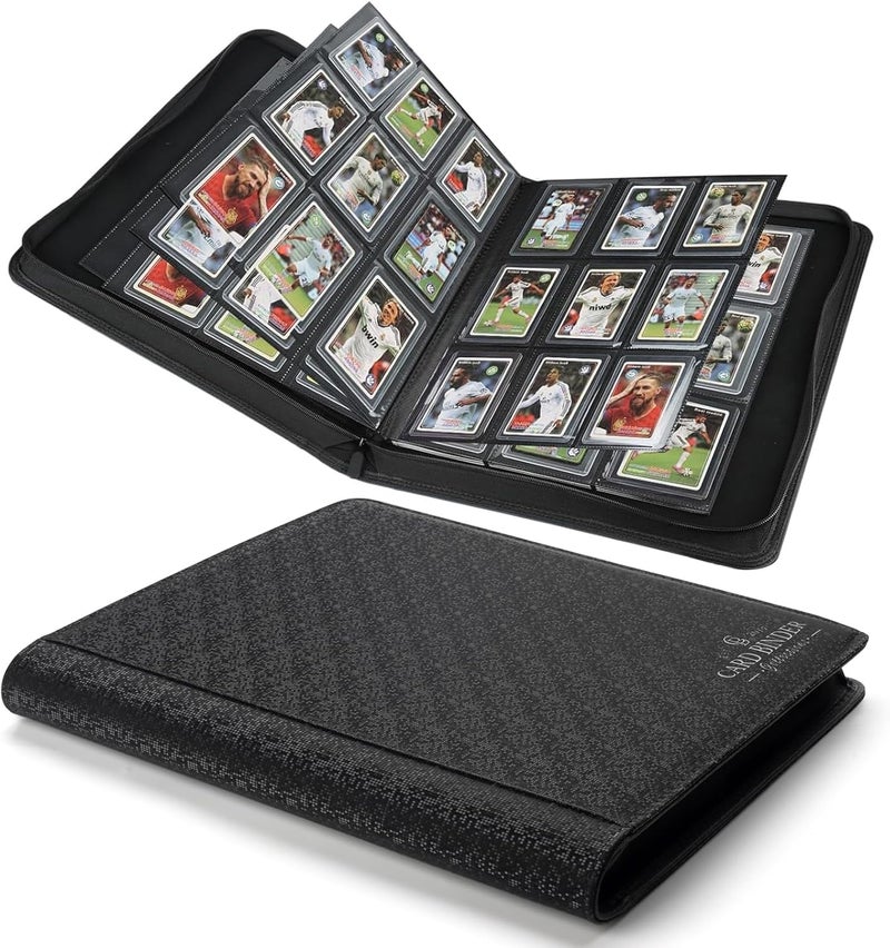 CARDBINDER Toploader Binder,Toploader Hard Cases, 9-Pocket Pages Sleeves Hold up 288 Cards.Toploader Card Binder with Sleeves for “3×4” rigid，Card Holder(black) - Image 1